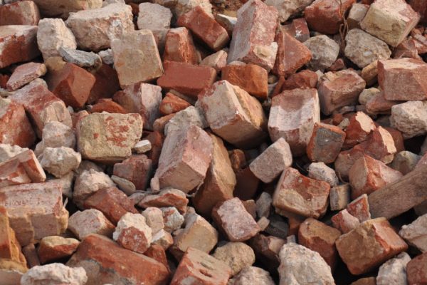 Вторичный кирпичный щебень, фракция 0-70